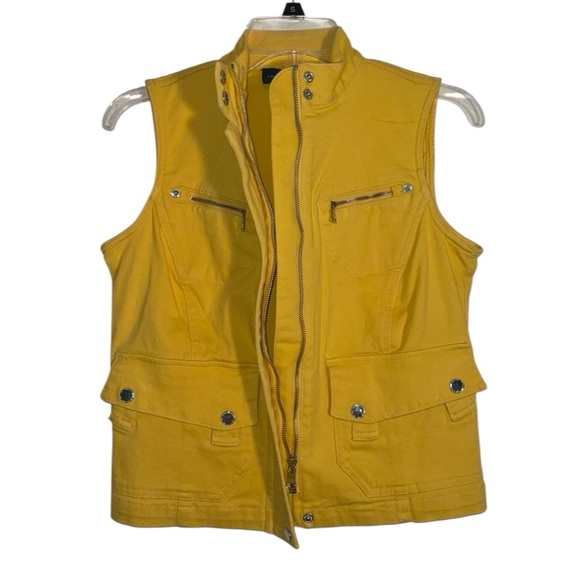 Lauren Ralph Lauren vintage denim yellow vest. Size S/P. GUC - Picture 7 of 9